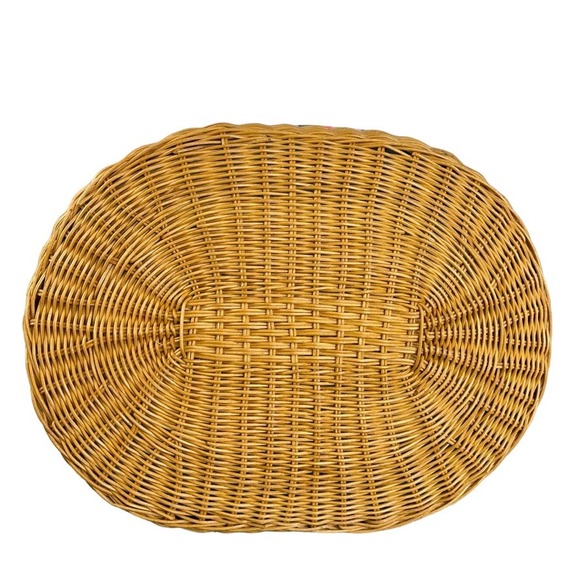 Lilly Pulitzer GWP canvas and wicker tote bag NWT - Picture 8 of 12